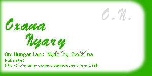 oxana nyary business card